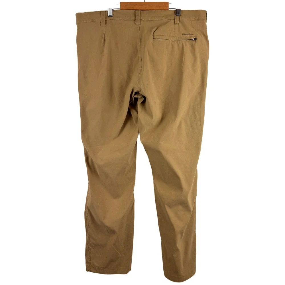 Eddie Bauer Horizon Guide‎ Chino Pants Men 38x32 Tan Stretch Hiking Travel 0391